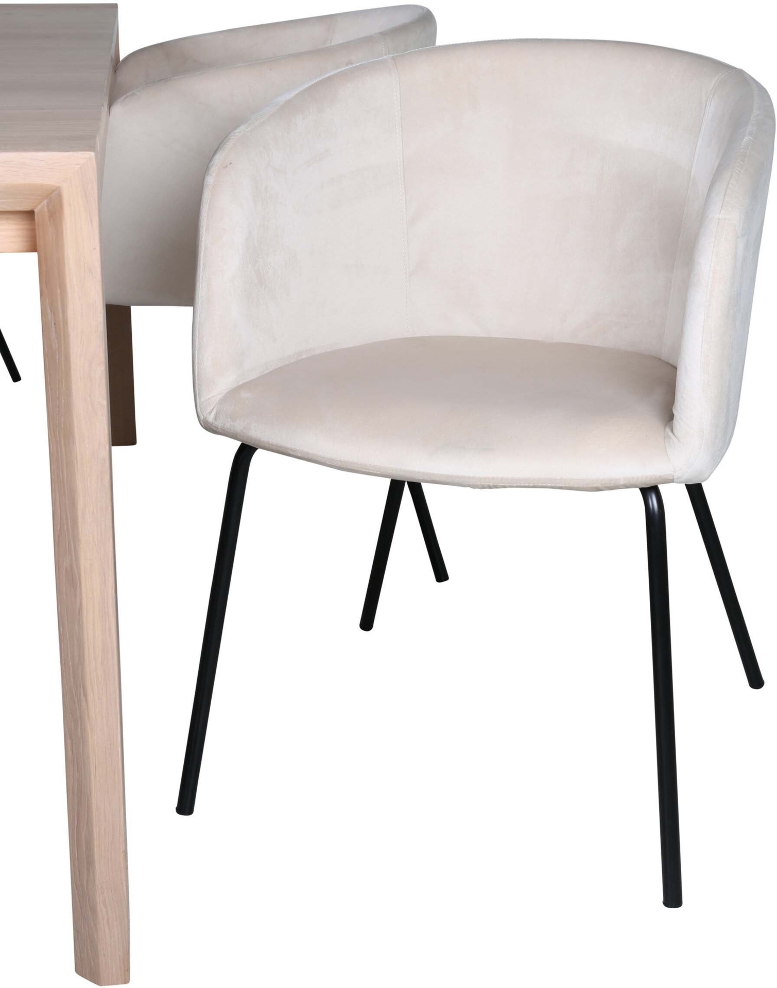 Slider Esszimmerset ausziehbar + Berit 170cm/6St. - Schwarzgrau / Samt