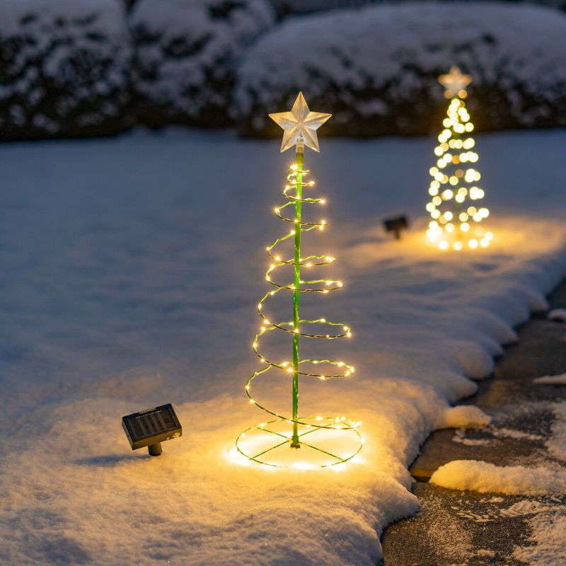 Solar Powered LED Spiral Christmas Tree