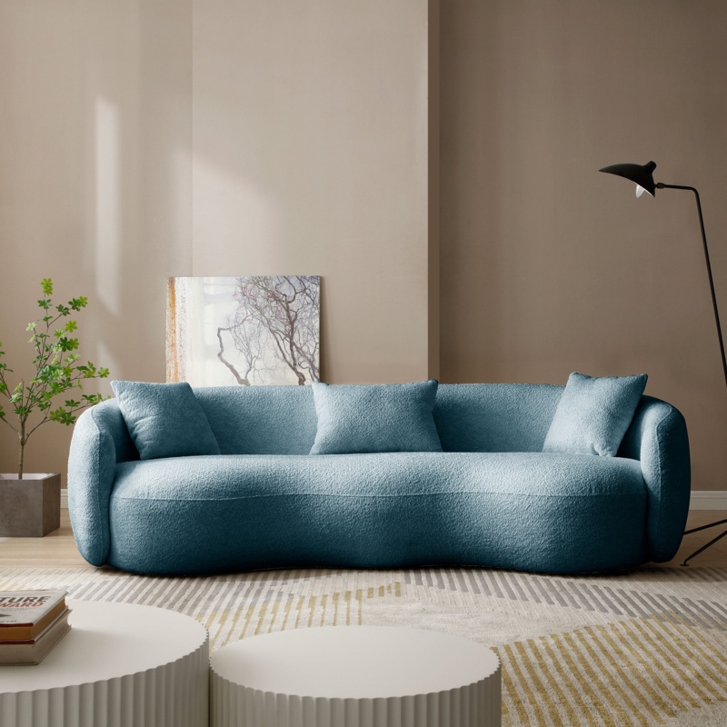 Songara 93.6" Round Arm Curved Sofa