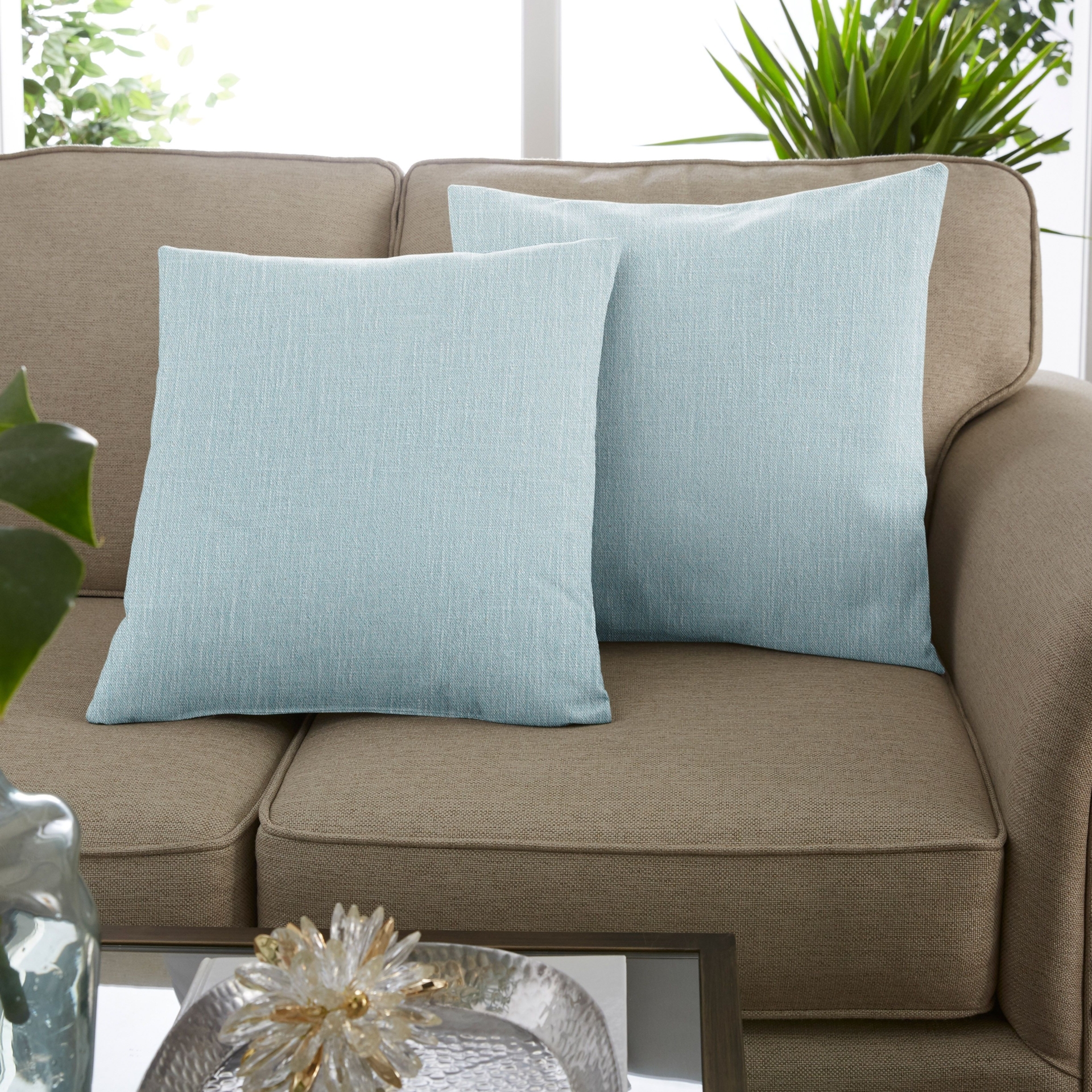 Sorra Home Linen Texture Pillows (Set of 2)