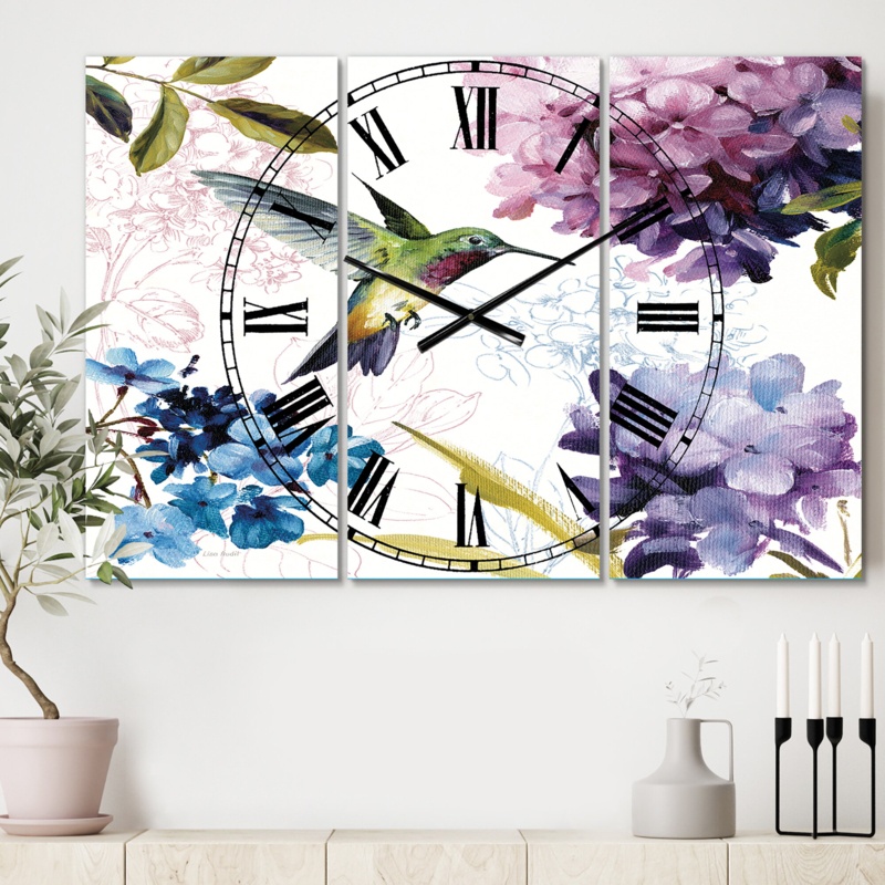 Spring Nectar Square II - Traditional wall clock