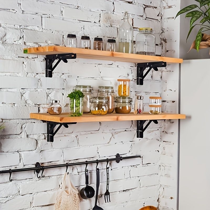 Stainless Steel Triangular Bracket Layer Board Bracket Wall-mounted Shelf Support Bracket Heavy-duty Folding Bracket Bracket