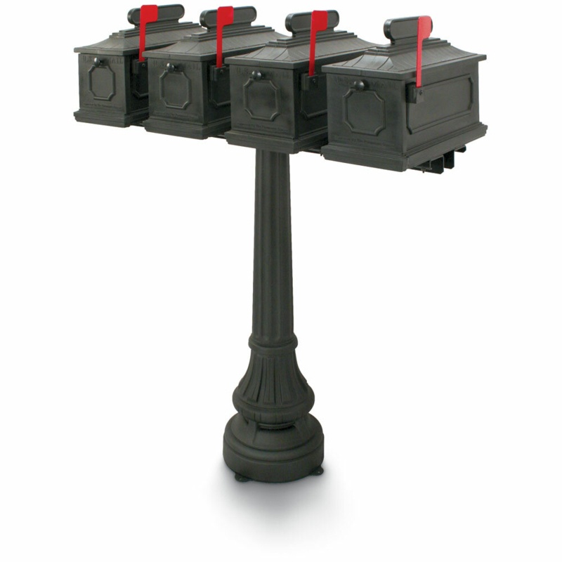 Steel Post Mounted Mailbox