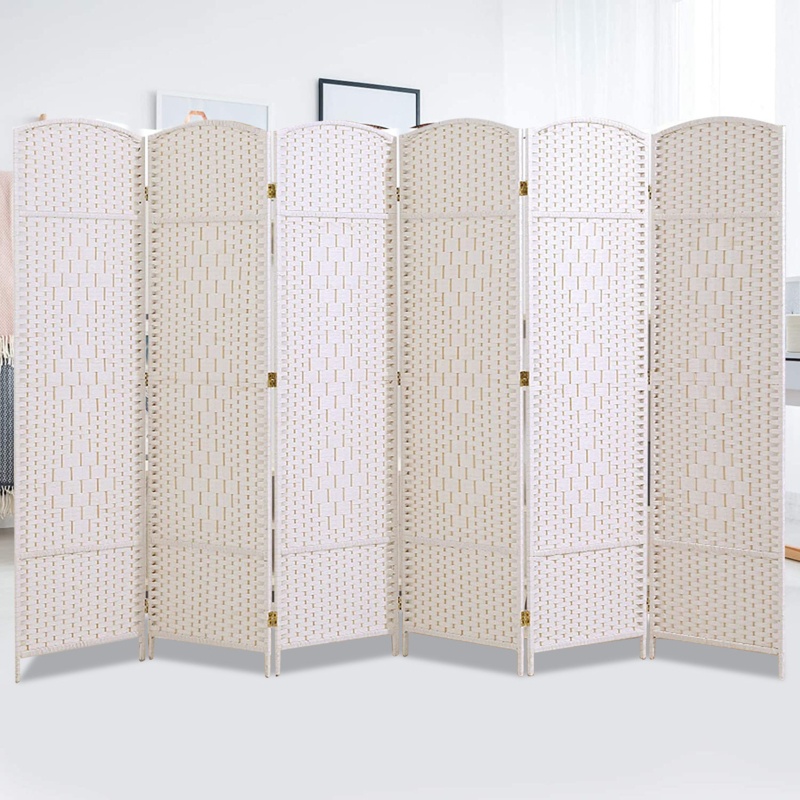 Steens 118'' W x 70.8'' H 6 - Panel Bamboo/Rattan Folding Room Divider