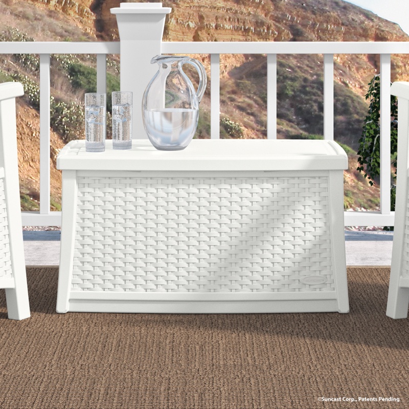 Suncast Elements Outdoor Coffee Table with Storage 