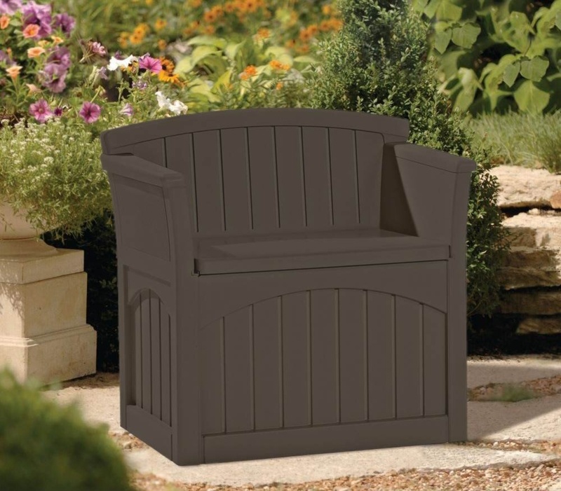 Suncast Outdoor Bench with 31 Gallon Storage Seat