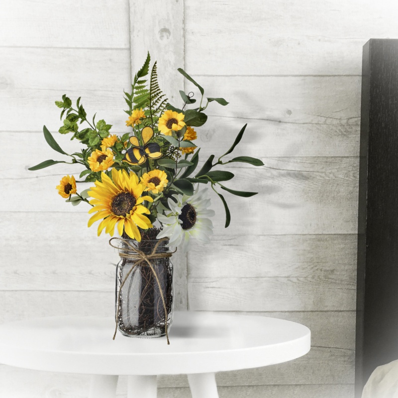 Sunflower Arrangement in Jar