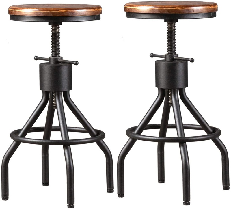 Swivel Solid Wood Stool