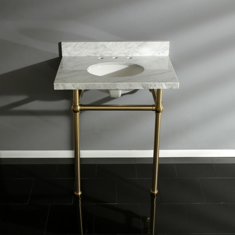 Templeton 33.25" Tall Rectangular Console Bathroom Sink with Overflow