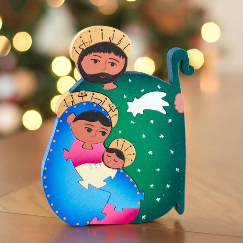 The Holiday Aisle® Holy Family And Wood Display Jigsaw Puzzle