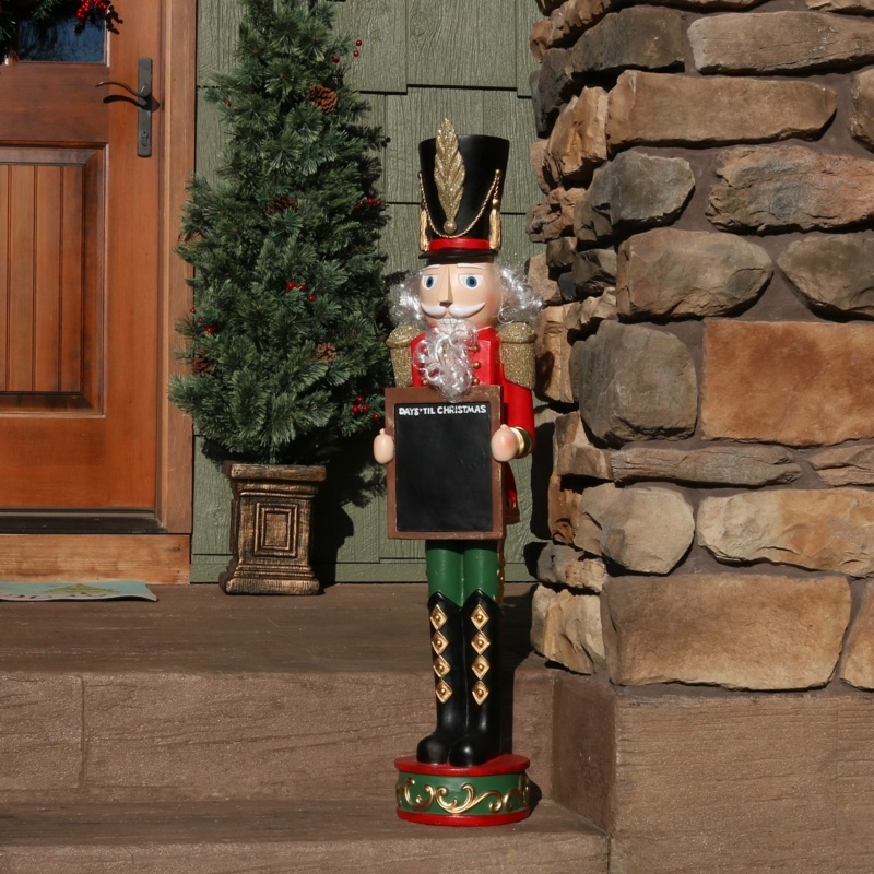 The Nutcracker with Chalkboard Sign Polyresin Figurine