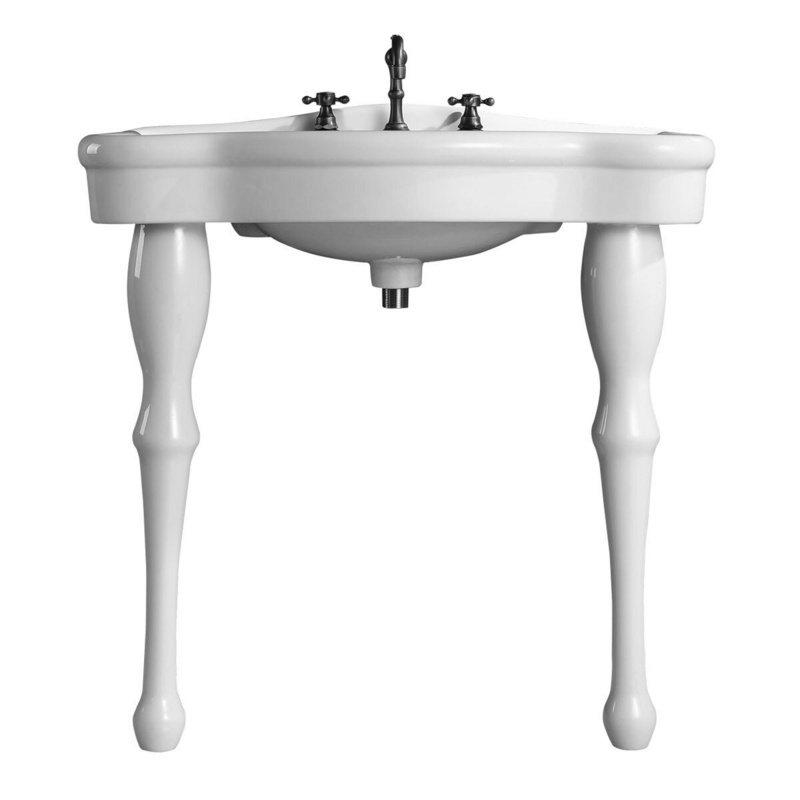 The Renovators Supply Inc. Gloss Specialty Console Bathroom Sink with Overflow