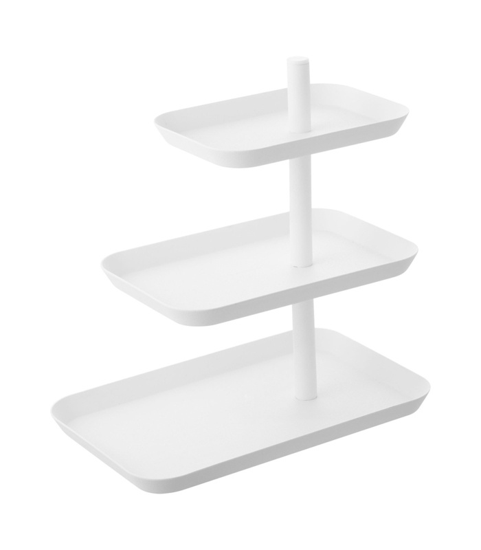 Tower Yamazaki Home 3-Tier Serving Stand, Appetizer Tray Organizer For Party Or Kitchen, Steel