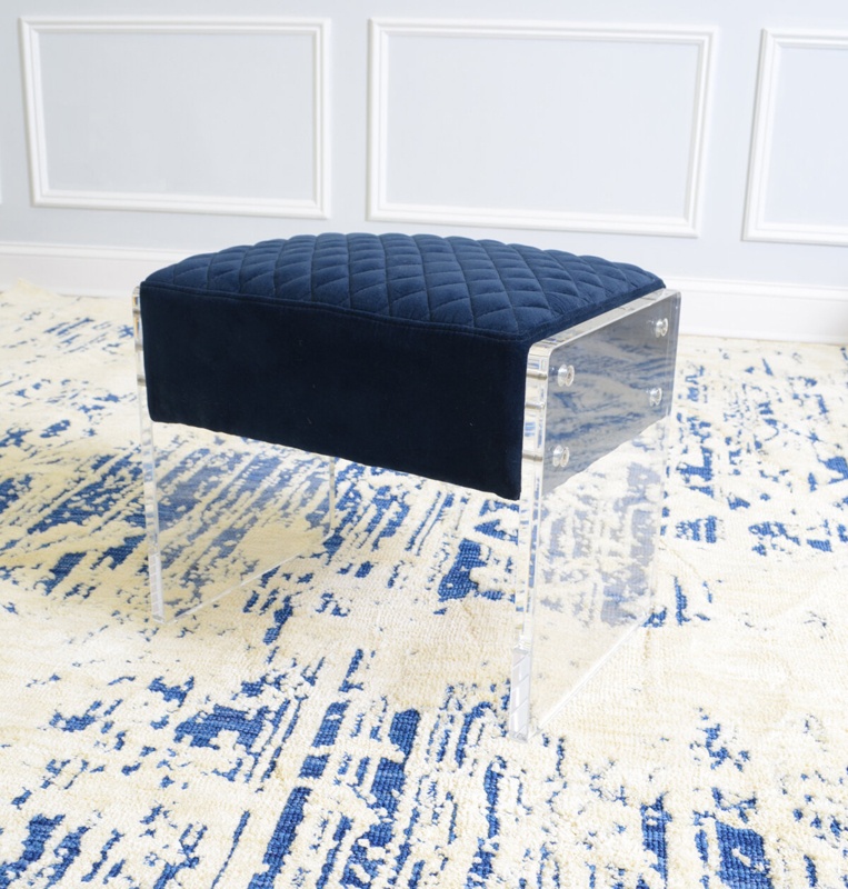 Tribecca Acrylic Base Accent Stool