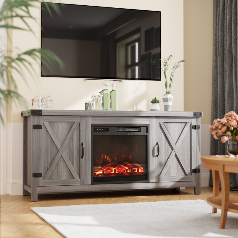 TV Stand for TVs up to 65" with Electric Fireplace