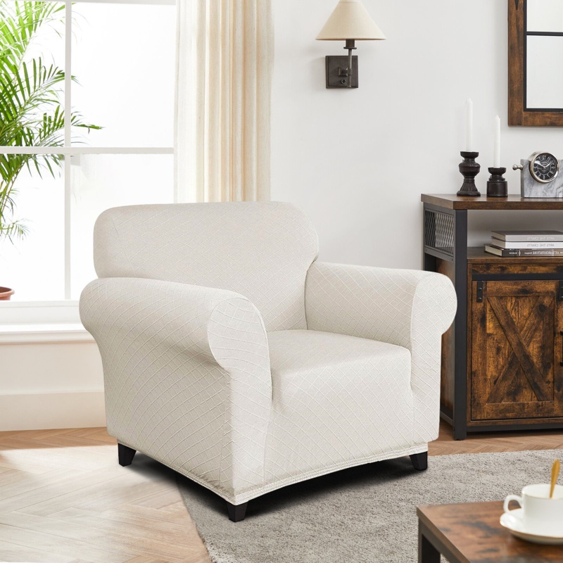Ultra Soft Box Cushion Armchair Slipcover