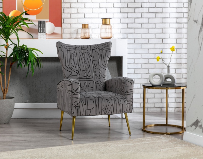 Upholstered Wingback Chair