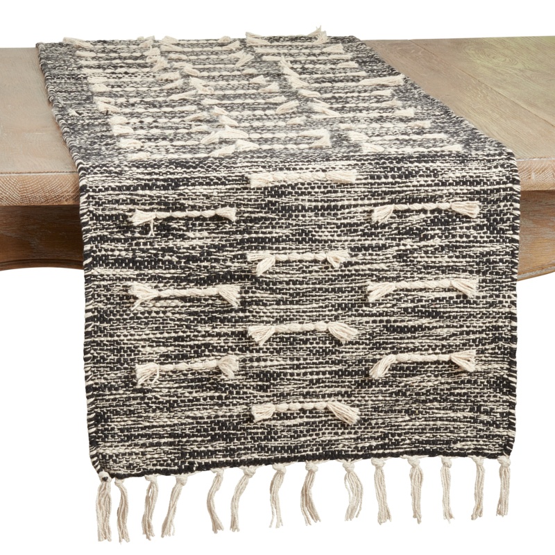Valen Rectangle No Pattern Cotton Table Runner