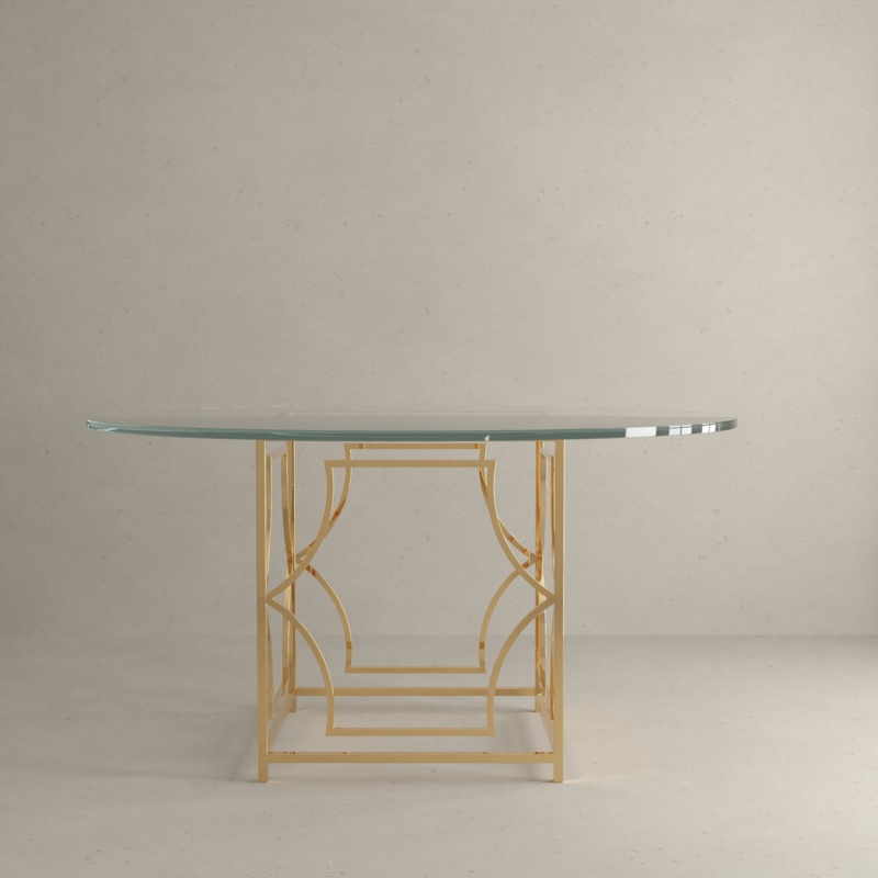 Vandervoort Round Dining Table Steel - 30" H x 60" L x 60" D