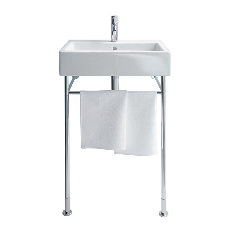 Vero Ceramic Rectangular Wall Mount Bathroom Sink with Overflow