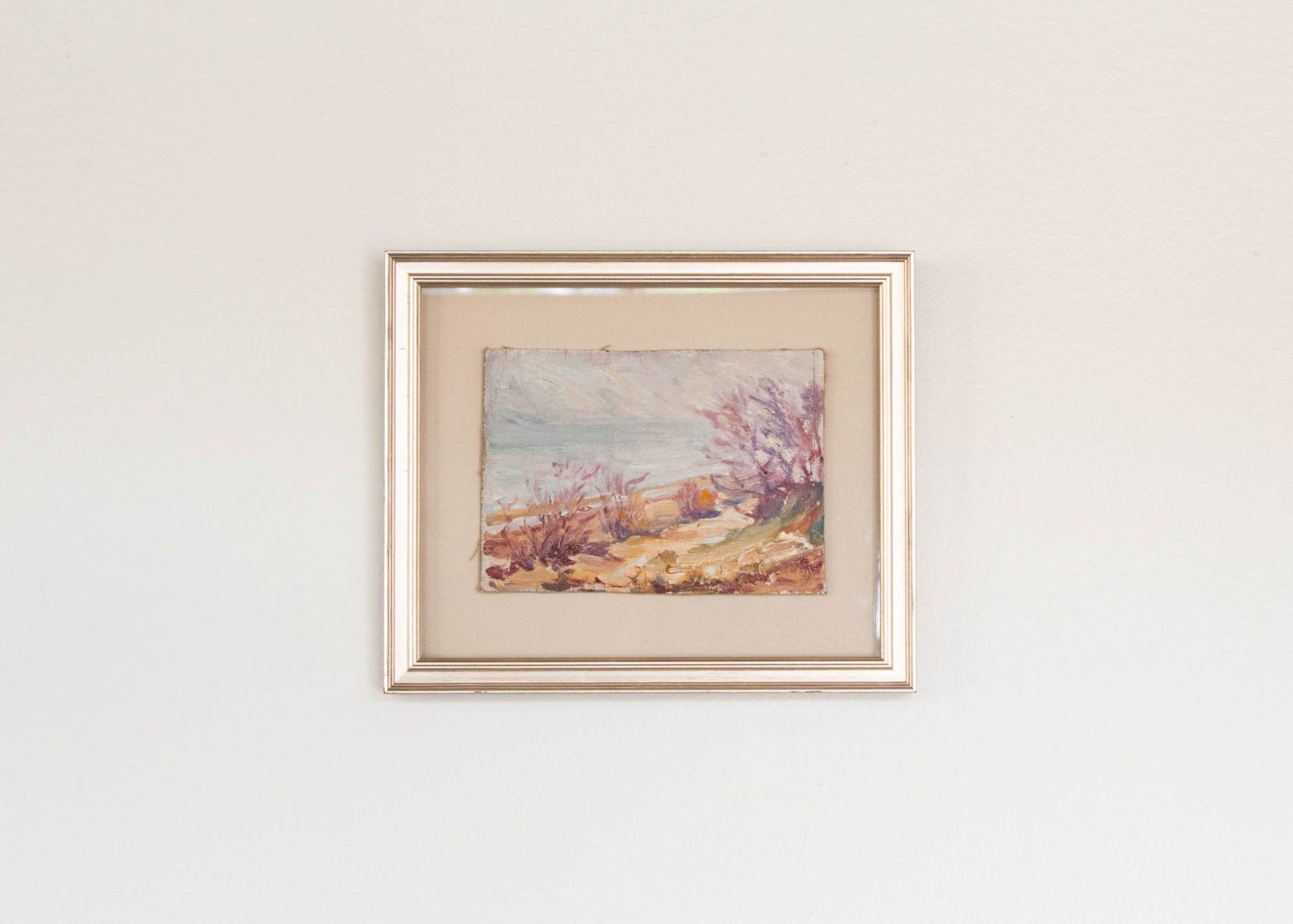 Vintage Original Parisian Framed Miniature Painting on Canvas #2