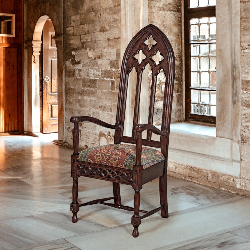 Viollet-Le-Duc Upholstered Armchair
