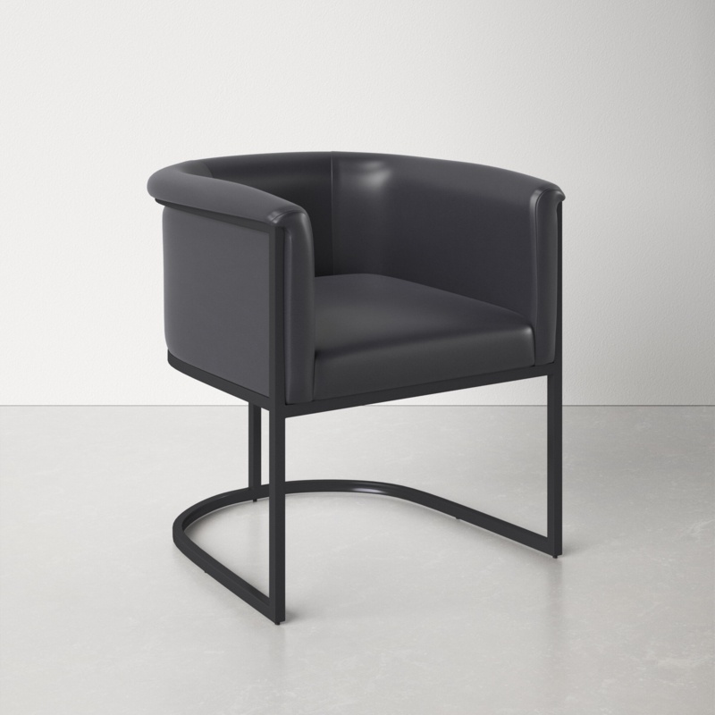 Virgil Solid Back Arm Chair