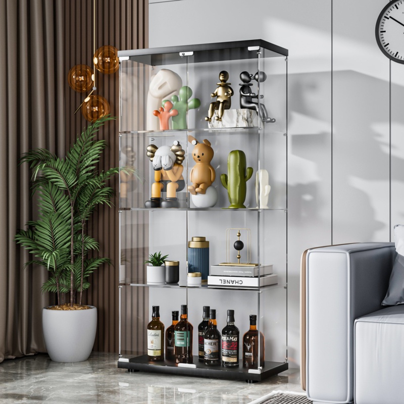 Wampvale 31.7'' Wide Dining Cabinet Glass Display Cabinet