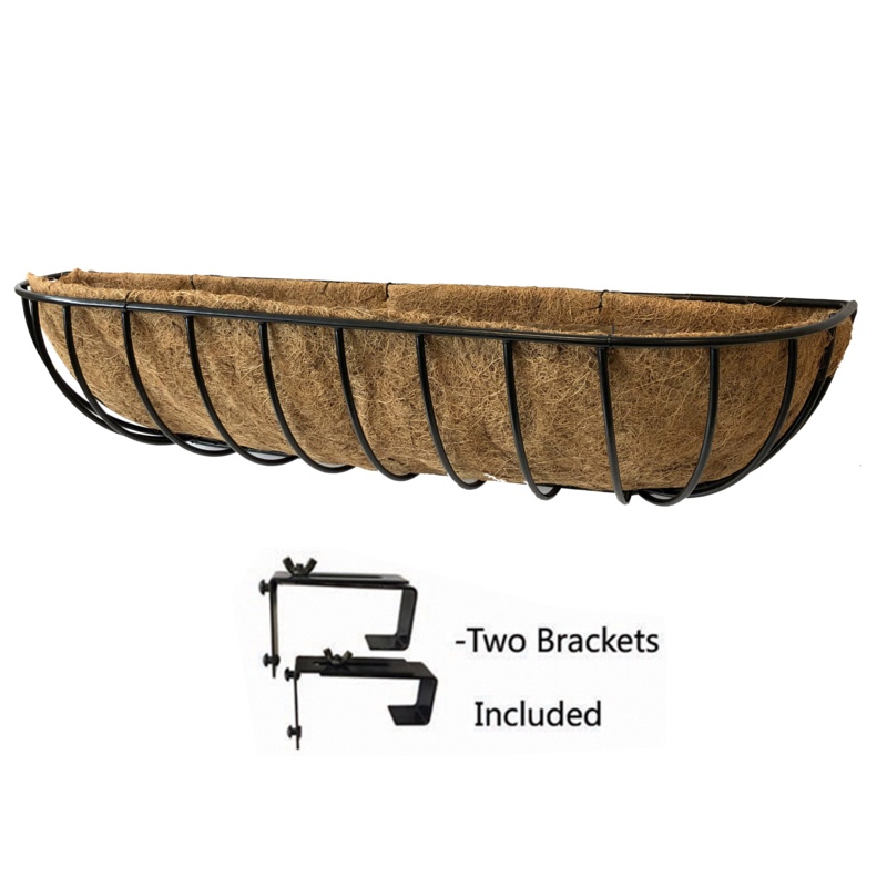 Waterfront Metal Outdoor Window Box Planter