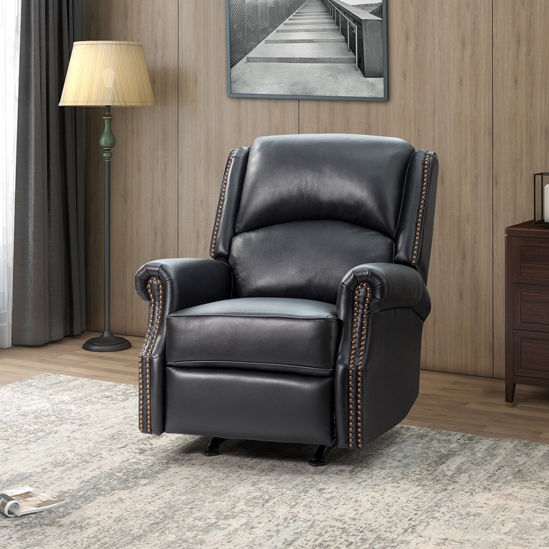 Westhought 32.67'' Wide Genuine Leather Manual Rocker Recliner