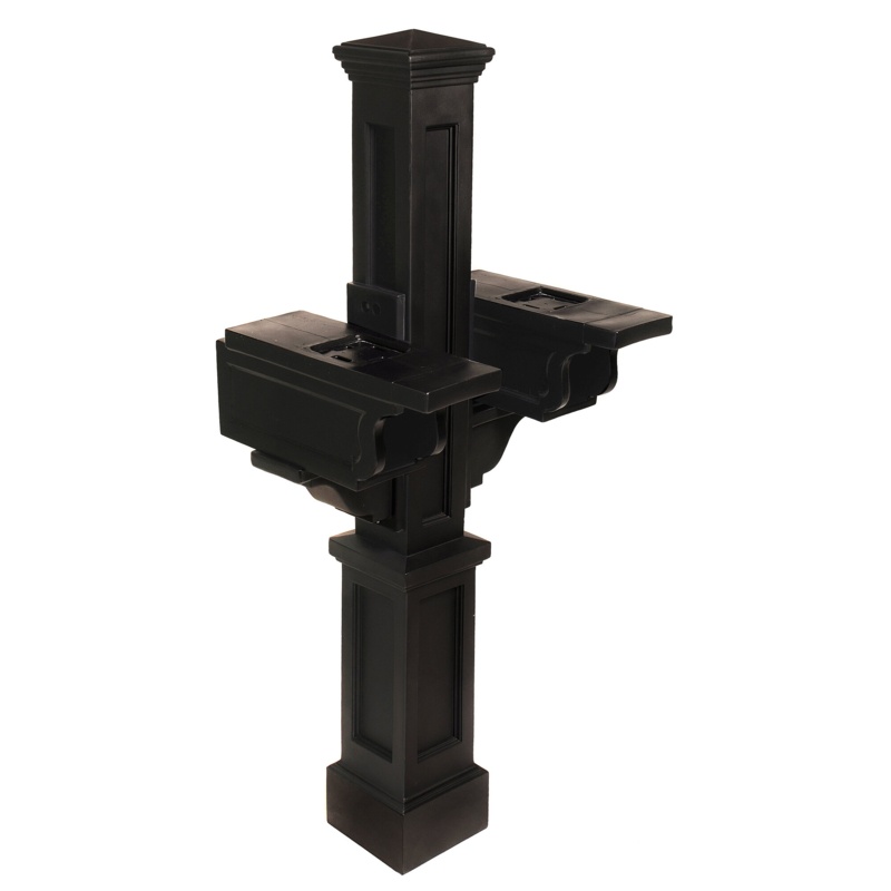Winchendon 56" H In-Ground Post with Double Newspaper Holder