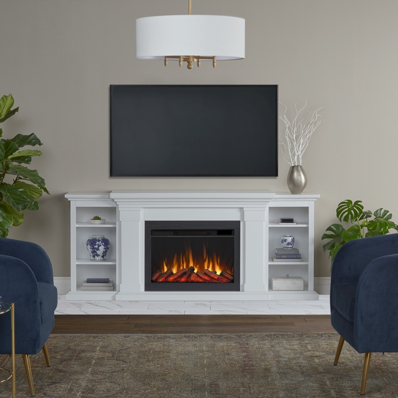 Winterset 74" Slim Electric Fireplace TV Stand by Real Flame