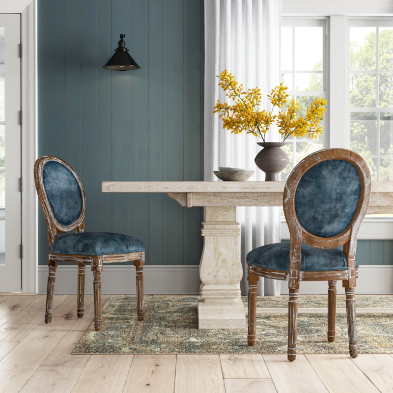 Wittig Upholstered Solid Wood Side Chair