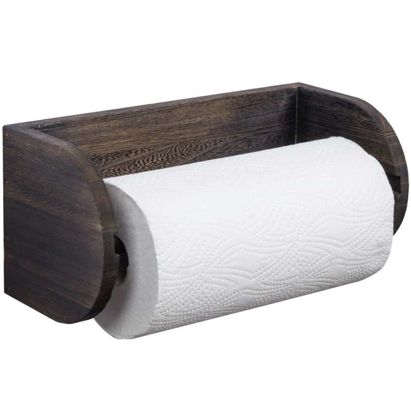 Wood Wall / Under Cabinet Mounted Paper Towel Holder