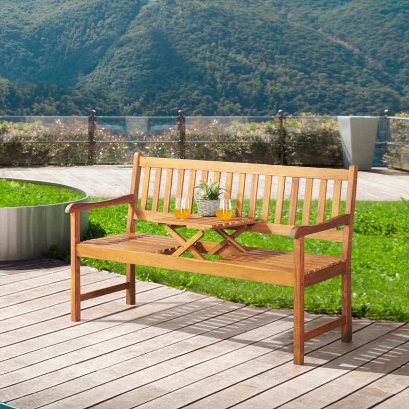 Zaye Acacia Outdoor Bench