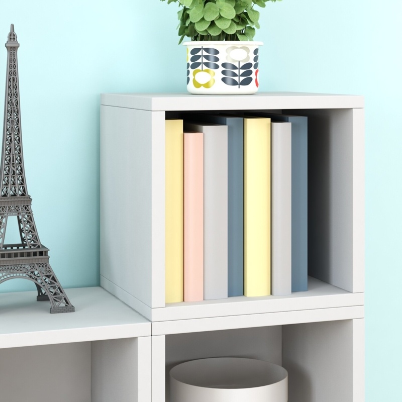 Zboard Eco Stack Open Cube Bookcase, White