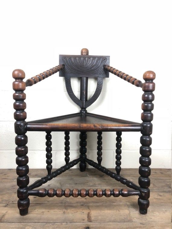 Antique Armchair | Decorative Antique Chair | Corner Chair | Oak Chair | Victorian Oak Turners Chai