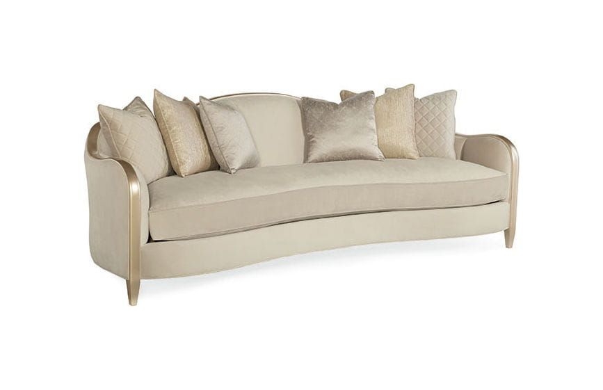Contemporary Cabriole Sofa - Color: Natural