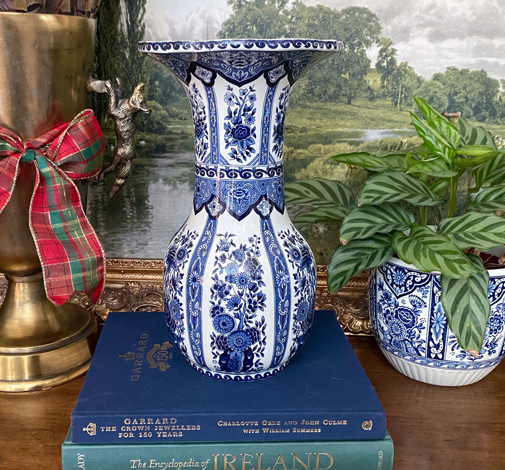 Delft Trumpet Vase by Boch for Royal Sphinx