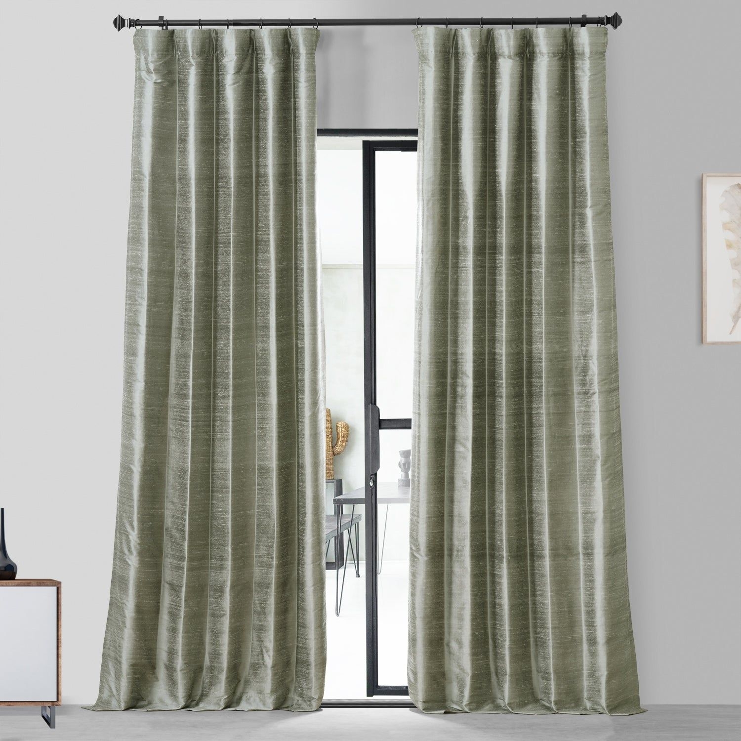 Exclusive Fabrics Textured Dupioni Silk Curtain