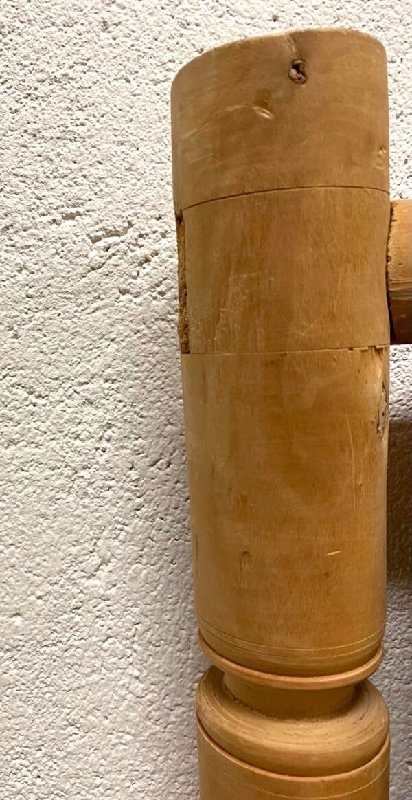 Fauteuil et repose pied en bois et corde