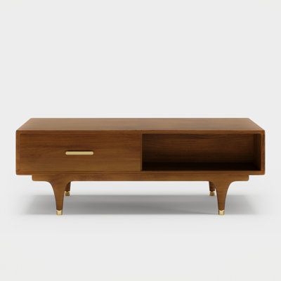 George Oliver Kaydien Coffee Table Wood in Brown, Size 16.53 H x 47.22 W x 23.66 D in | Wayfair