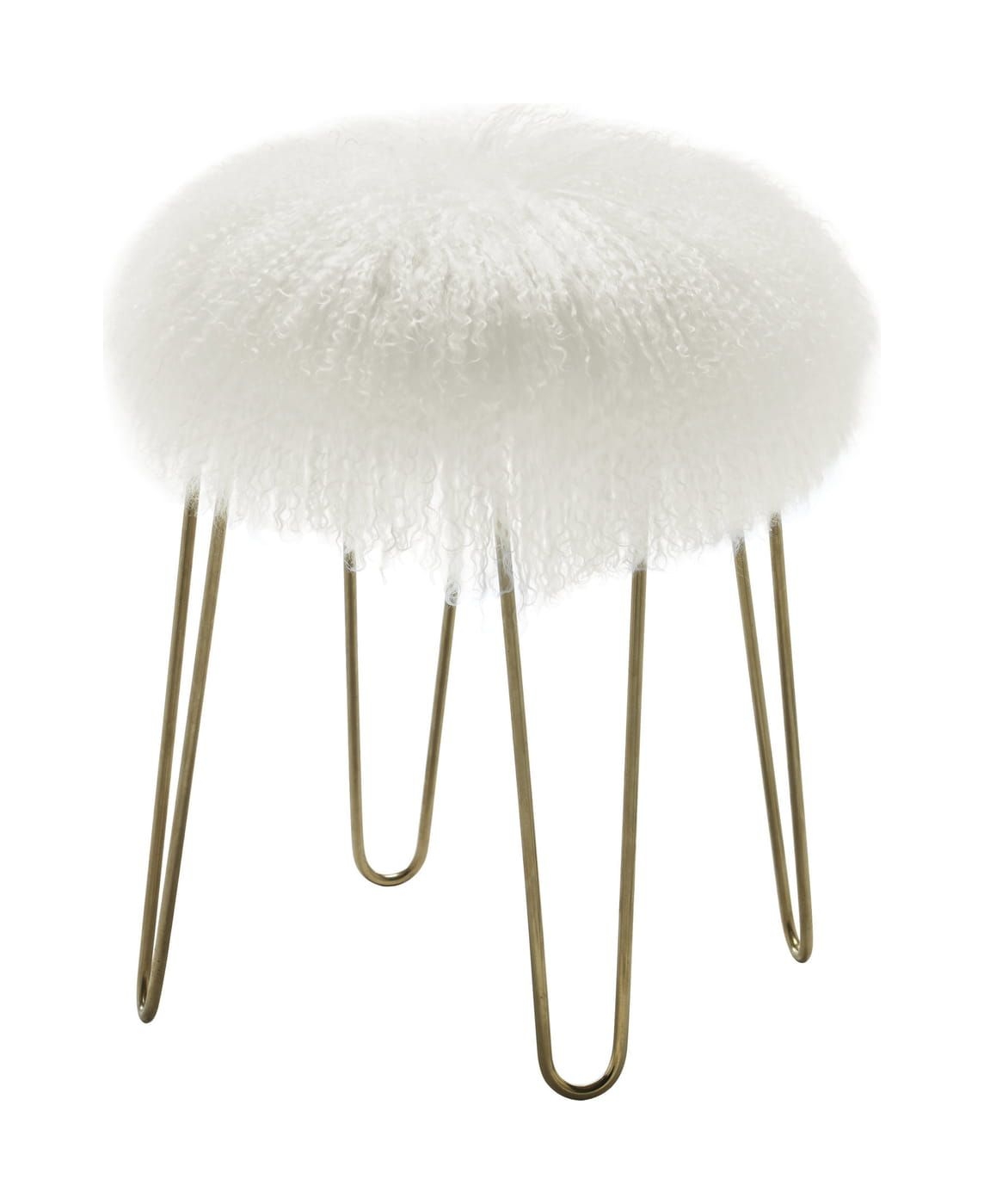Jaden Sheepskin Bench - Color: White
