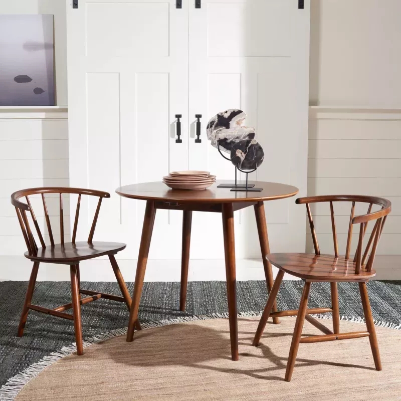 Lovell Folding Round Dining Table in Walnut by House Warming