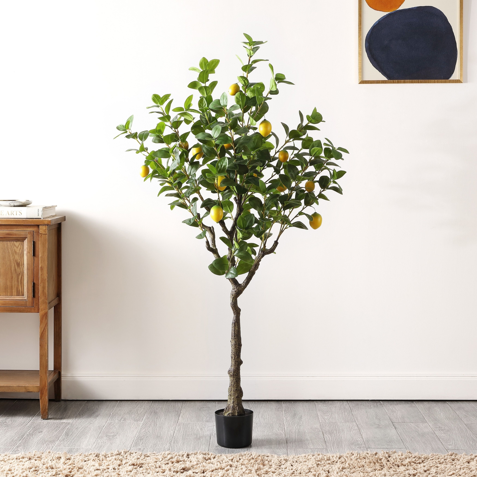SAFAVIEH Faux Lemon 60-inch Potted Tree - 35" W x 35" D x 60" H