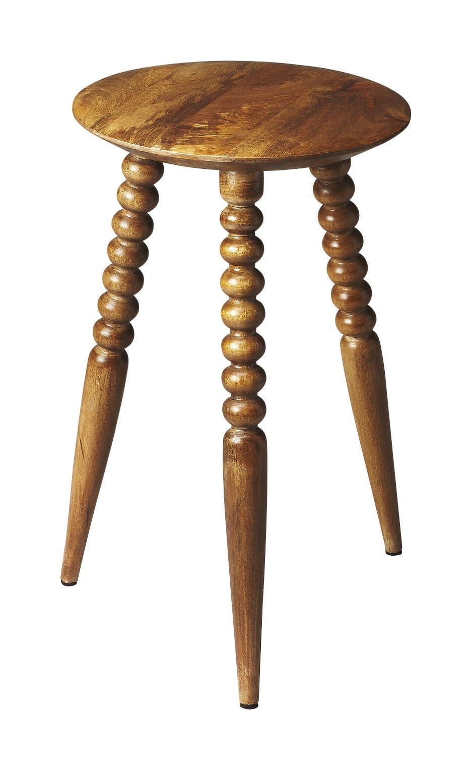 Spindle Leg Side Table - Color: Light Brown