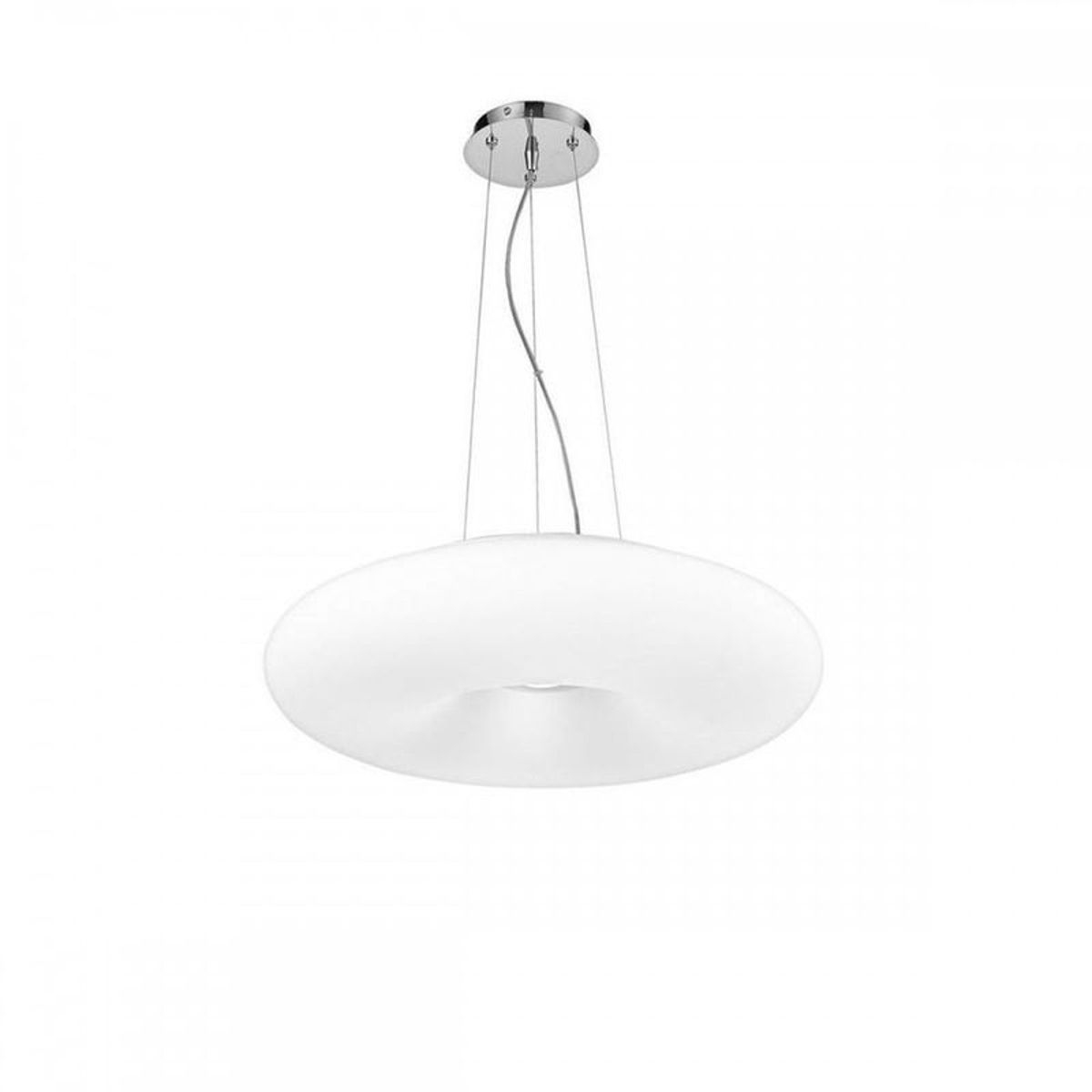 Suspensions Bianco Opale Blanc Led E27 4x12 W
