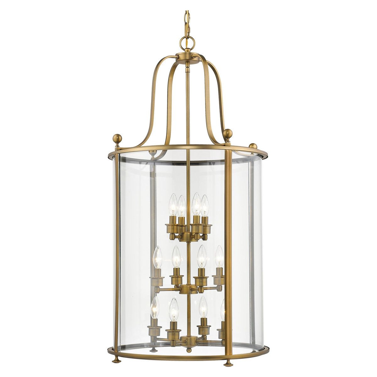 Z-Lite 205-12 Wyndham 12 Light 22"W Taper Candle Chandelier - Heirloom Brass