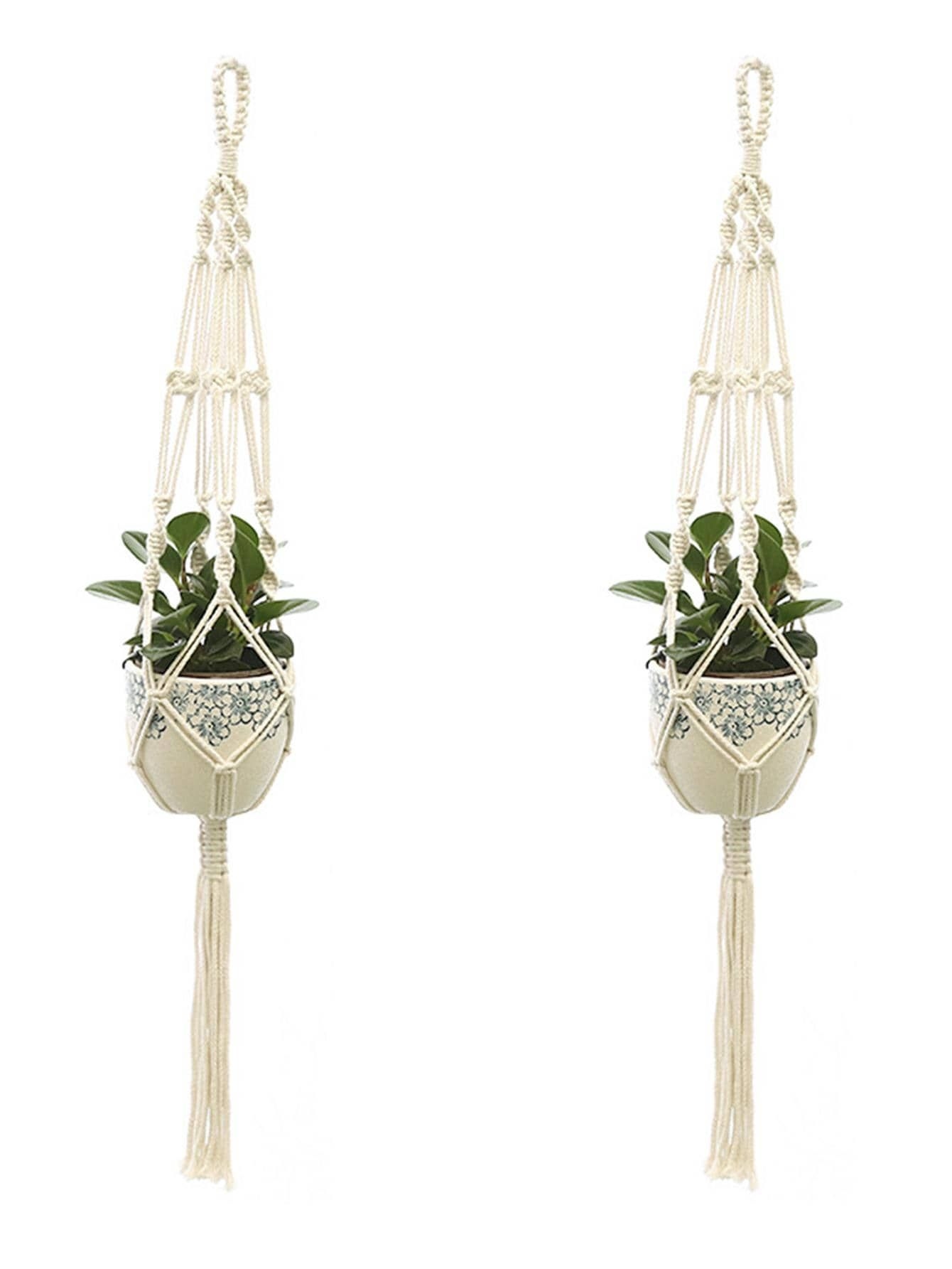 1 pea tecido plantar moderno polister Cesta de plantador pendurado para casa Decorao