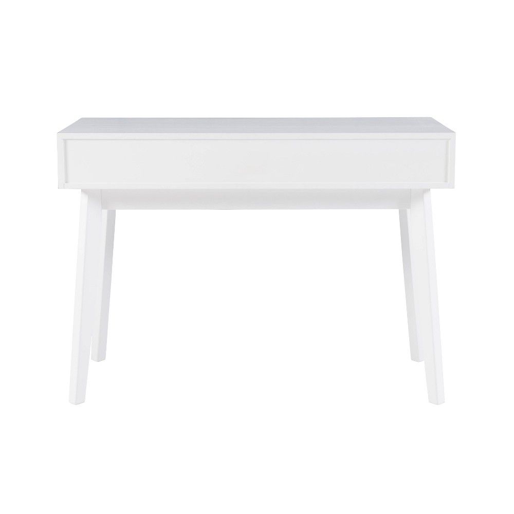 42" Wedeln 2 Drawer Mid-Century Modern Desk White Finish Wood - Powell